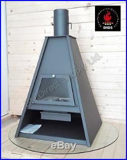 Wood Burning Stove 16 -21 kW Fireplace Log Burner DELTA Top Flue EU New Modern