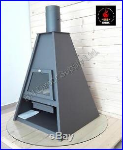 Wood Burning Stove 16 -21 kW Fireplace Log Burner DELTA Top Flue EU New Modern