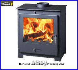 Wood Burning Stove Contemporary 18kw iStove Lux Wood Burner Multifuel GREY