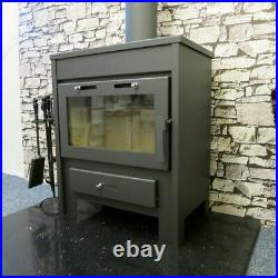 Wood Burning Stove with Back Boiler Multi Fuel Ray Max GB 20kw Modena