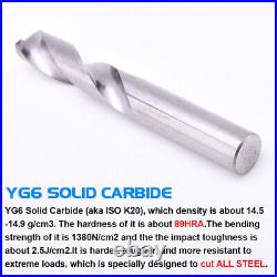 YG6 Drill Bits Tungsten Carbide Tip Twist Drills For Stainless Steel Iron Metal