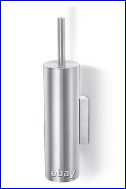 Zack Tubo Brushed Stainless Steel Wall Toilet Brush Set 40244