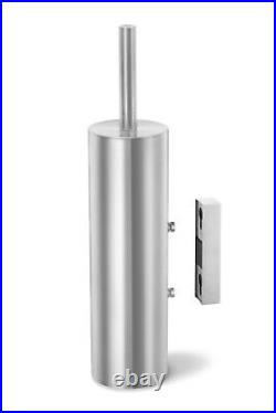 Zack Tubo Brushed Stainless Steel Wall Toilet Brush Set 40244