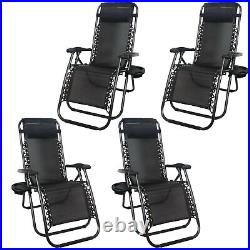 Zero Gravity Chair Recliner Outdoor Chair Reclining Garden Sun Lounger Portable