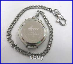 Zippo Chronograph Base Metal Stainless Steel Back Pocket Watch